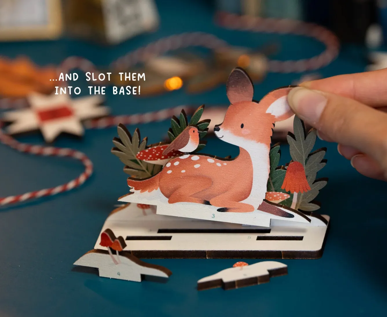 Dapple & Dot Christmas Fawn & Robin Pop Out Card- Christmas Cards|Christmas