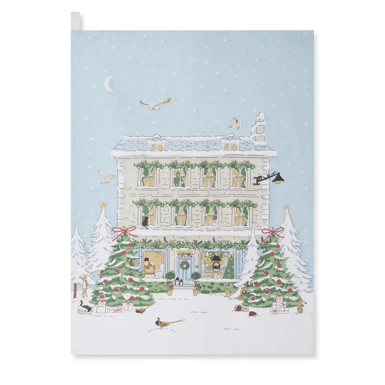 Sophie Allport Christmas House Scene Tea Towel- Seasonal Decor