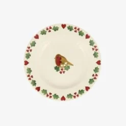 Emma Bridgewater Christmas Joy Robin 6 1/2 inch plate- Christmas|Plates