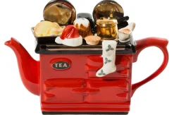 Ceramic Inspirations Christmas Large Aga Teapot - Red- Tea|Teapots