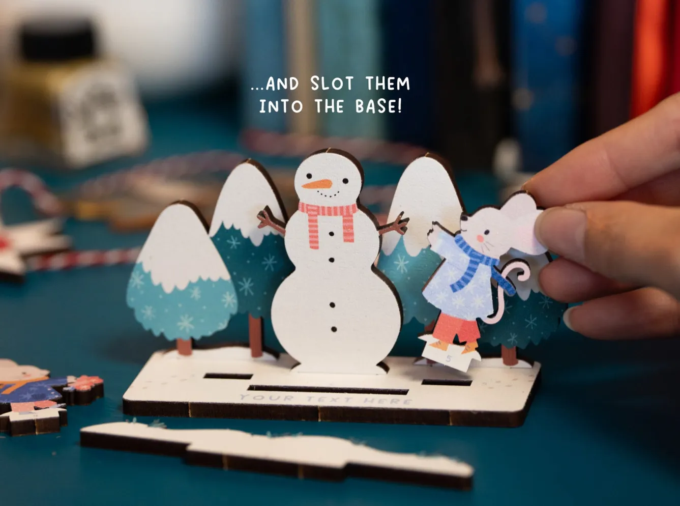 Dapple & Dot Christmas Mice & Snowman Pop Out Card- Christmas Cards|Christmas