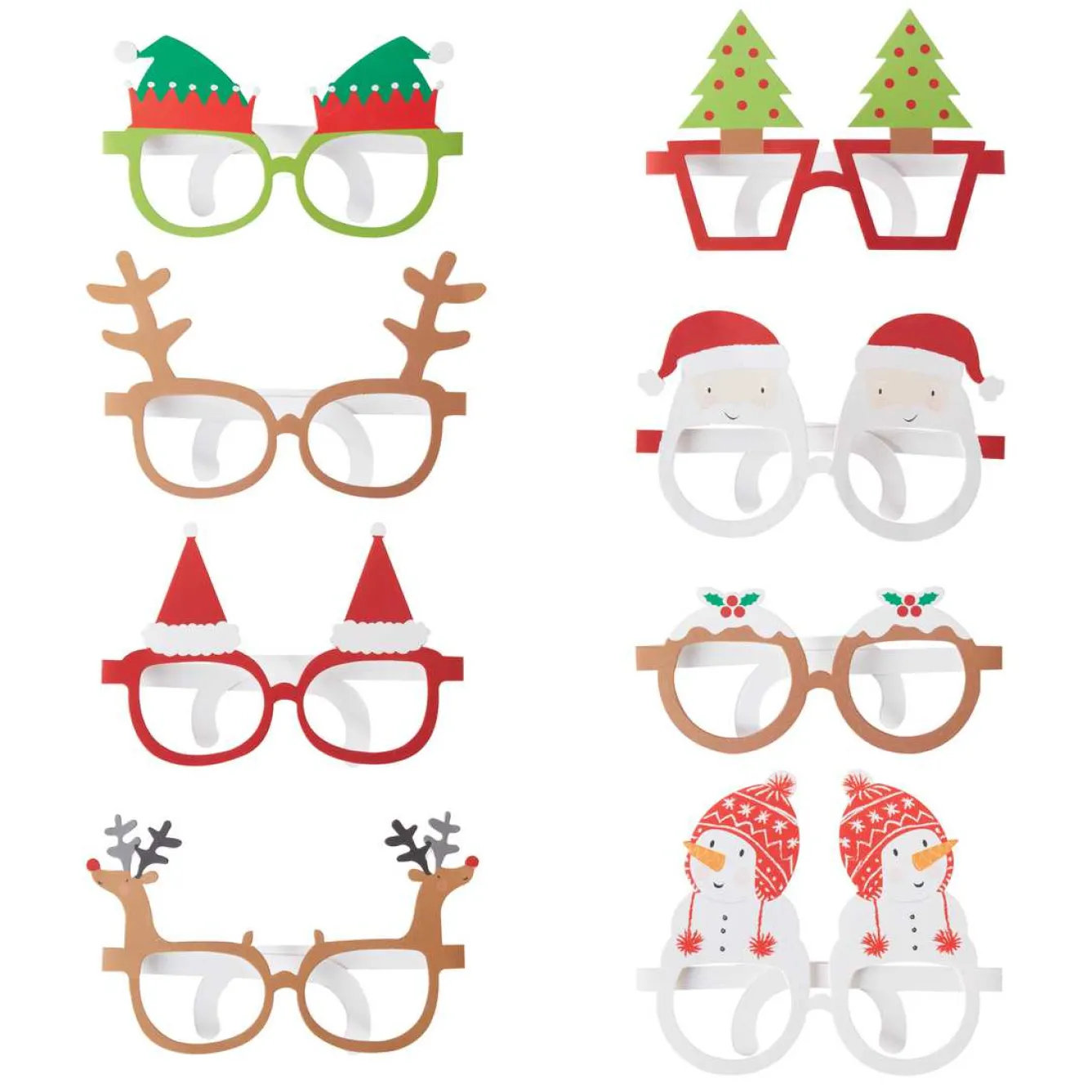 Ginger Ray Christmas Novelty Funglasses- Seasonal Decor
