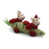 Amica Felt Christmas Parsnip Car with Piglets- Christmas Decorations|Christmas