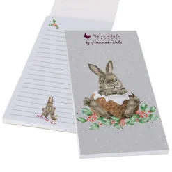 Wrendale Designs Christmas Rabbit Shopping Pad - Little Pudding- Stationery
