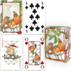 Emma Ball Christmas Robins Playing Cards- Puzzles|Children