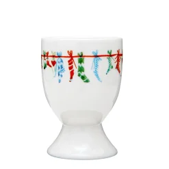 Jane Abbott Designs Christmas Stockings China Egg Cup- Christmas|Tea