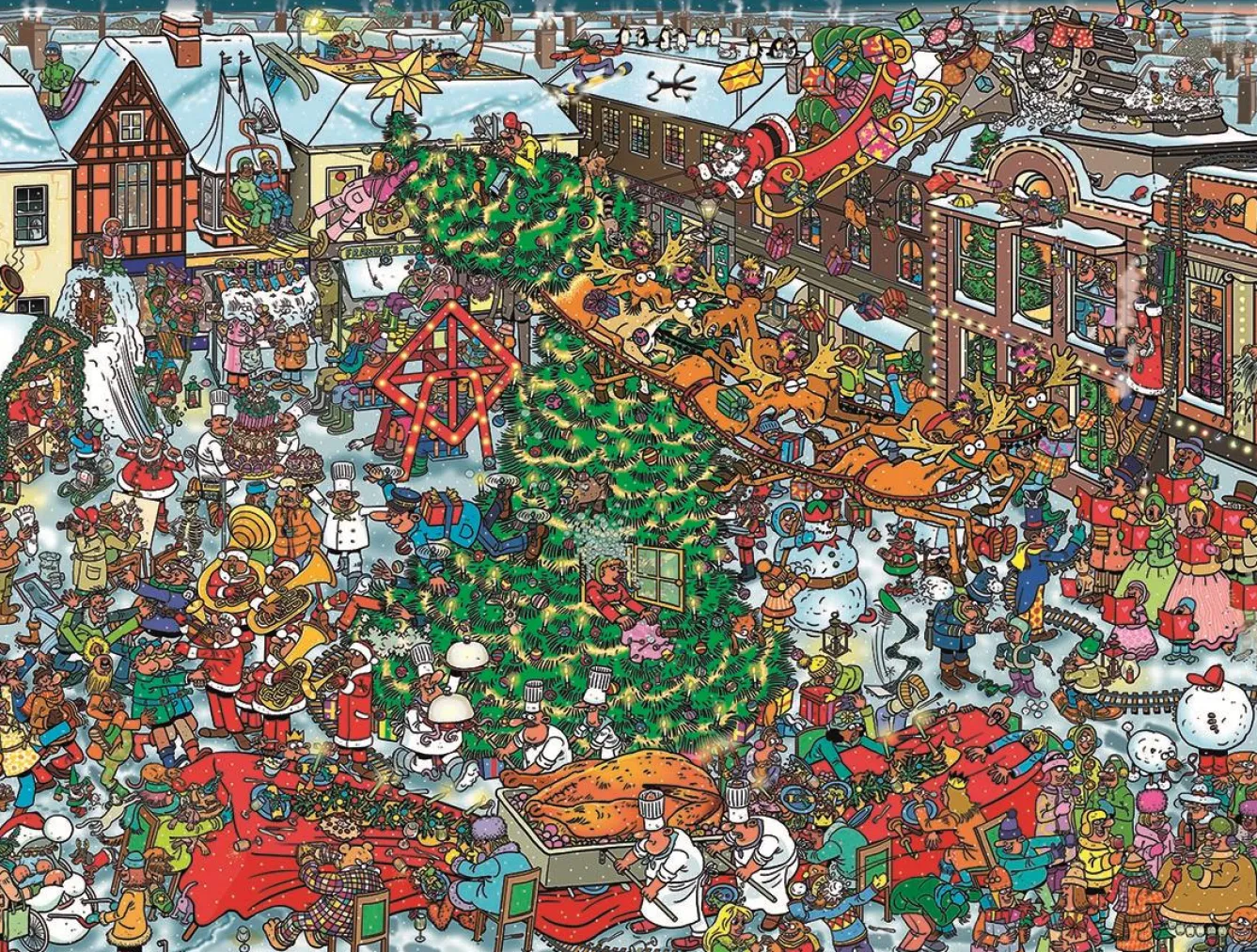 All Jigsaw Puzzles Christmas Street 500 Piece Jigsaw Puzzle- Puzzles