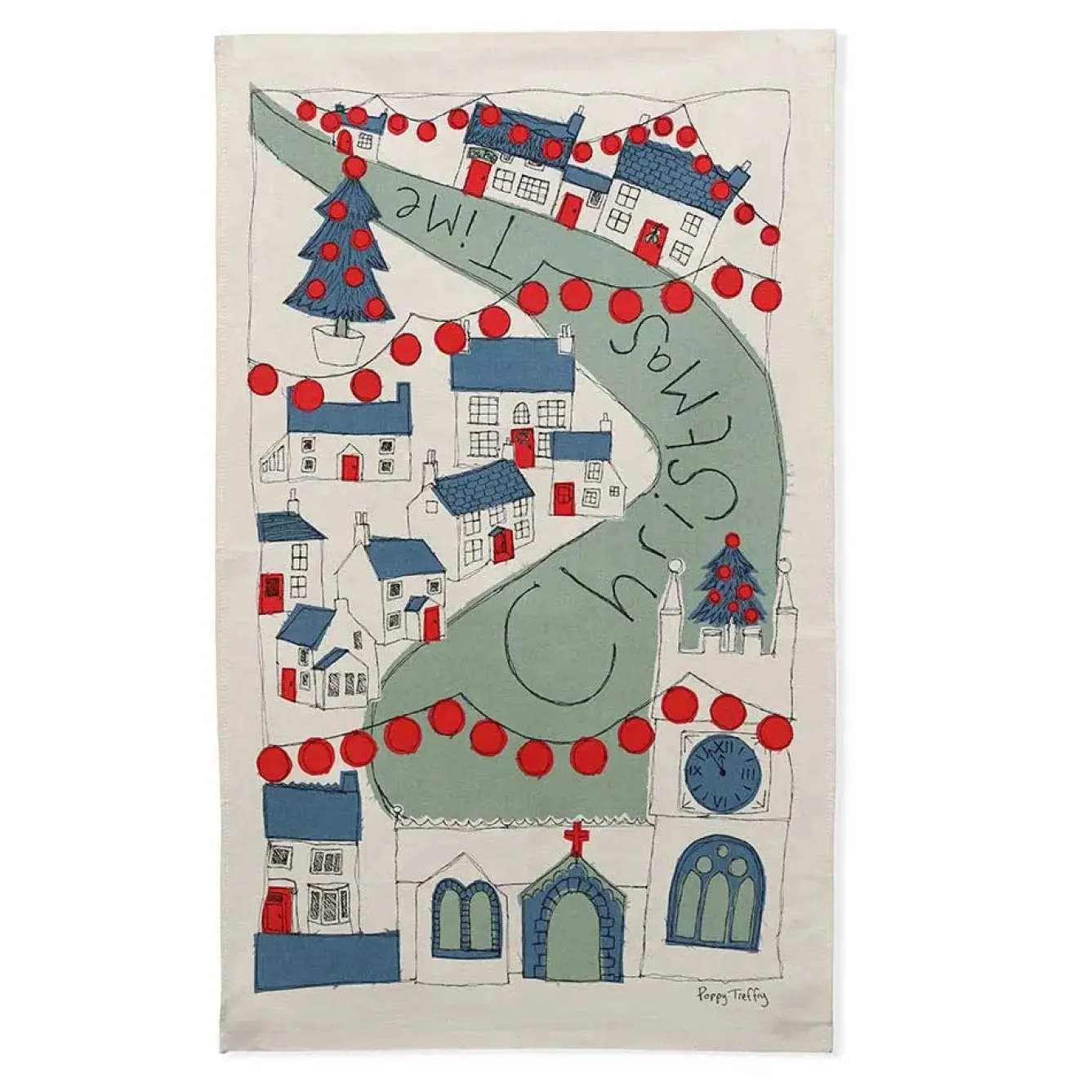 Poppy Treffry Christmas Time Tea Towel- Tea|Tea Towels