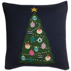 Sophie Allport Christmas Tree Knitted Statement Pillow- Seasonal Decor|Pillows & Throws
