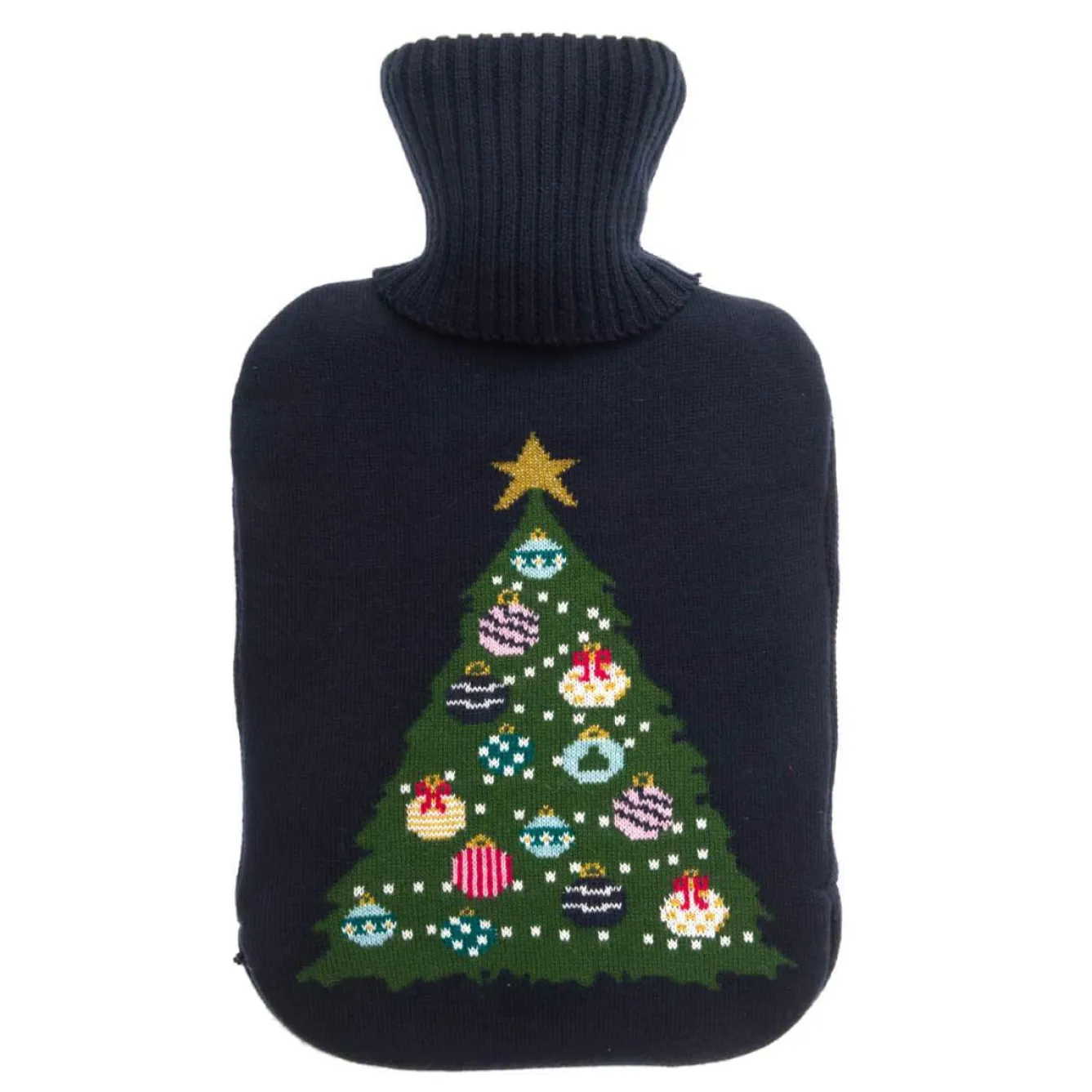 Sophie Allport Christmas Tree Knitted Statement Hot Water Bottle- Seasonal Decor|Pillows & Throws