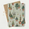 Stephanie Davies Christmas Tree Pots Greeting Card- Greeting Cards