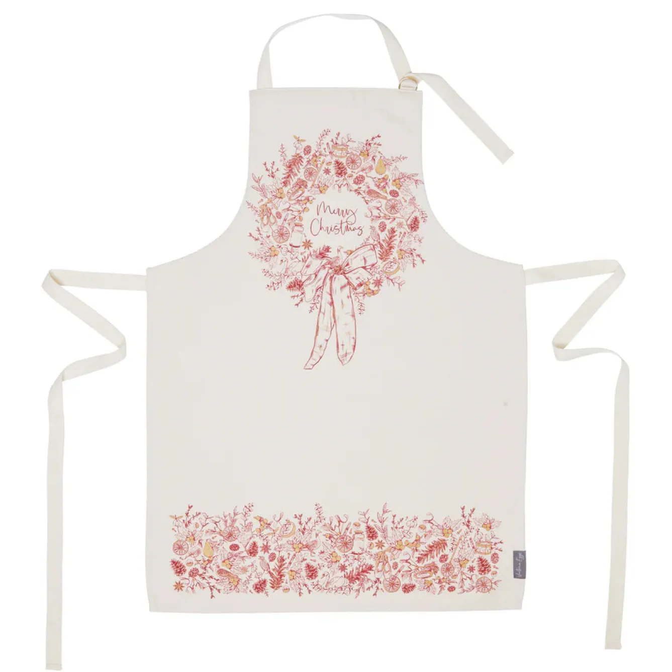 Victoria Eggs Christmas Wreath Apron- Aprons