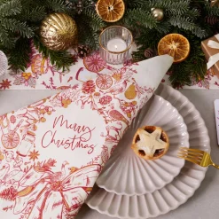 Victoria Eggs Christmas Wreath Napkins - Set of 4- Napkins|Napkins