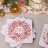 Victoria Eggs Christmas Wreath Set of 4 Coasters- Coasters