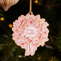 Victoria Eggs Christmas Wreath Wooden Decoration- Christmas Decorations|Seasonal Decor