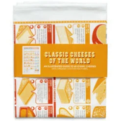 Stuart Gardiner Classic Cheeses of the World Tea Towel- Father's Day|Tea