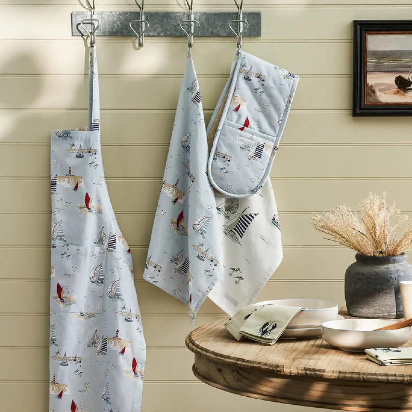 Sophie Allport Coastal Boats Adult Apron- Aprons