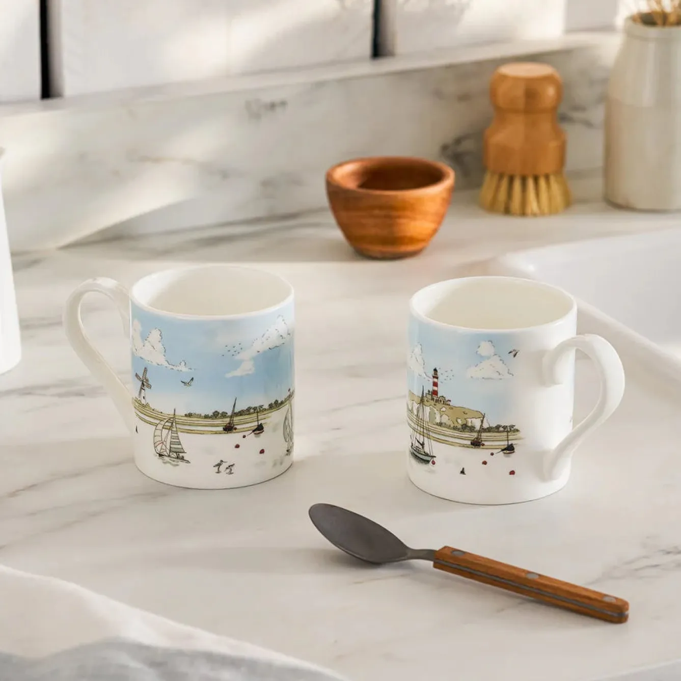 Sophie Allport Coastal Boats Mug- Seaside