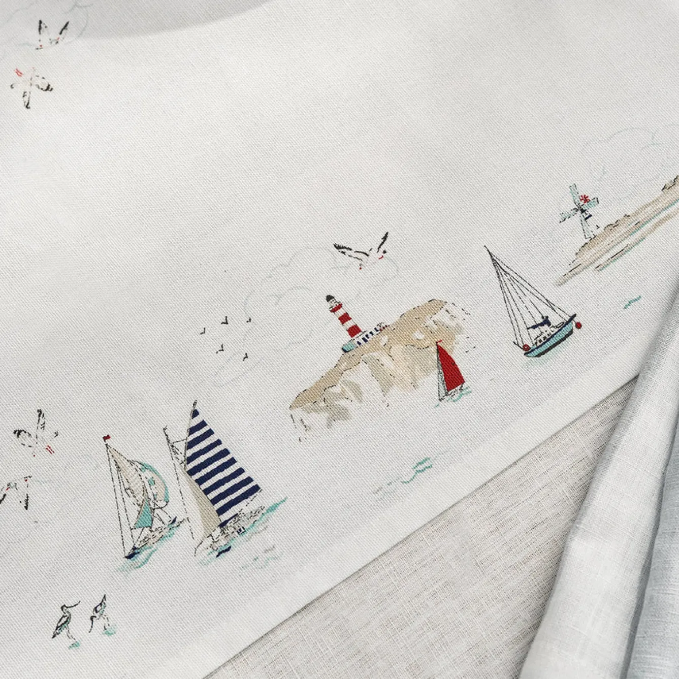 Sophie Allport Coastal Boats Table Runner- Table Runners