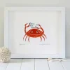 Lucky Lobster Coastal Crab Framed Print- Art