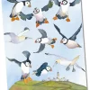 Emma Ball Coastal Puffins Tea Towel- Tea|Tea Towels