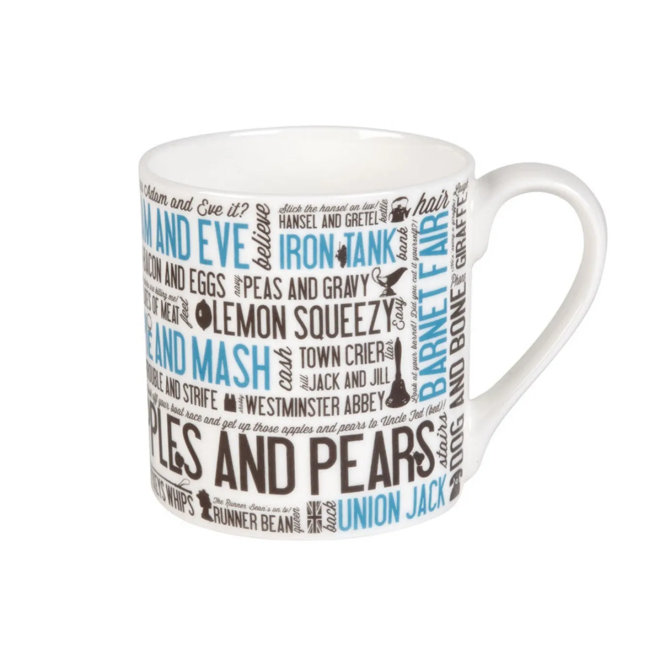 Victoria Eggs Cockney Rhyming Slang Mug- Whimsical