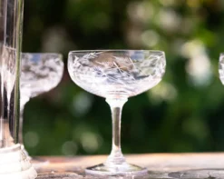 The Vintage List Cocktail Glass with Fern Design by- Glassware
