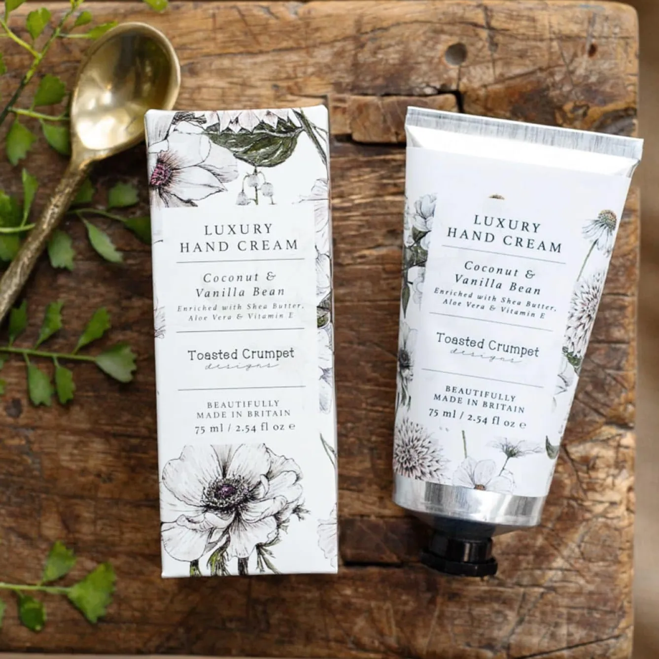 Toasted Crumpet Coconut & Vanilla Bean Luxury Hand Cream 75ml- Soaps & Lotions