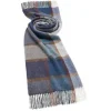 Bronte Moon Collection B Pateley Blue Merino Lambswool Wrap- Umbrellas