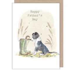 Paper Shed Design Collie Dog & Hedgehog Father's Day Greetings Card- Father's Day|Greeting Cards