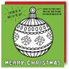 Yeti Color In & Cut Out Christmas Card - Bauble- Christmas Decorations|Christmas