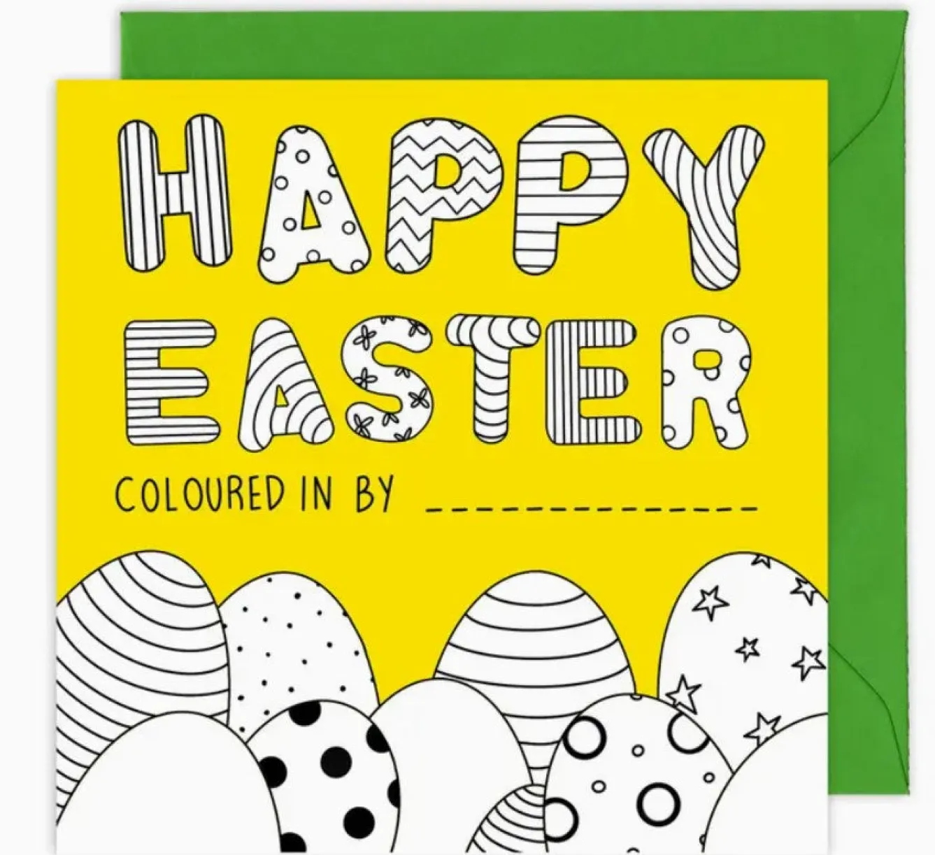 Yeti Colouring In "Happy Easter" Card- Greeting Cards|Crafts