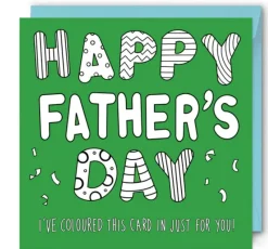 Yeti Colouring In "Happy Father's Day" Card- Father's Day|Greeting Cards