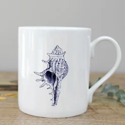 Toasted Crumpet Conch Bone China Mug Boxed- Seaside
