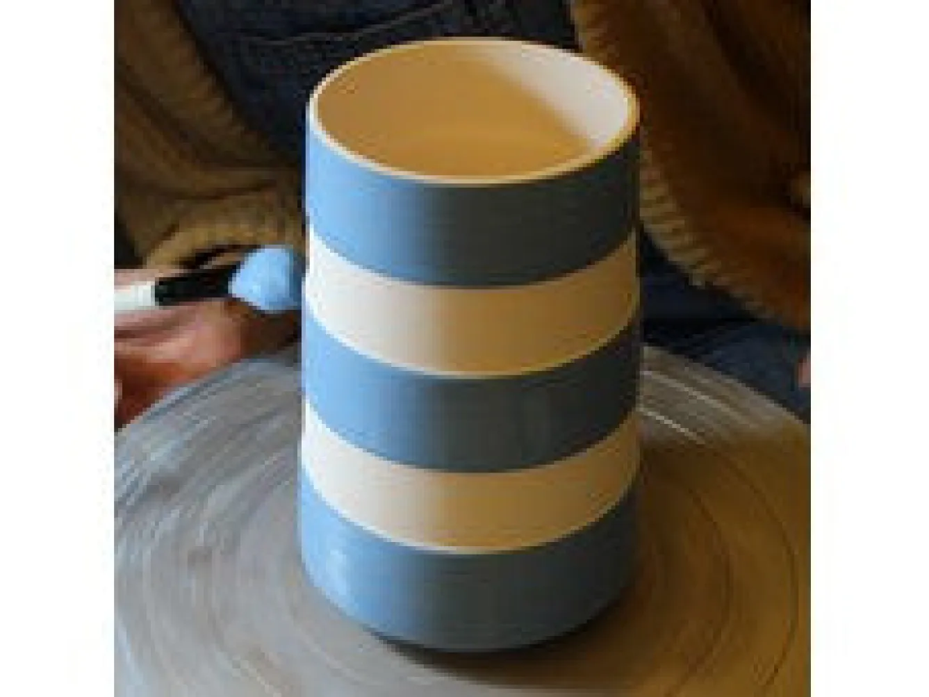 Cornishware Lighthouse Medium Blue Vase- Kitchenware