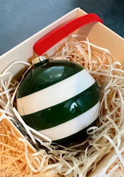 Cornishware Striped Baubles- Seasonal Decor