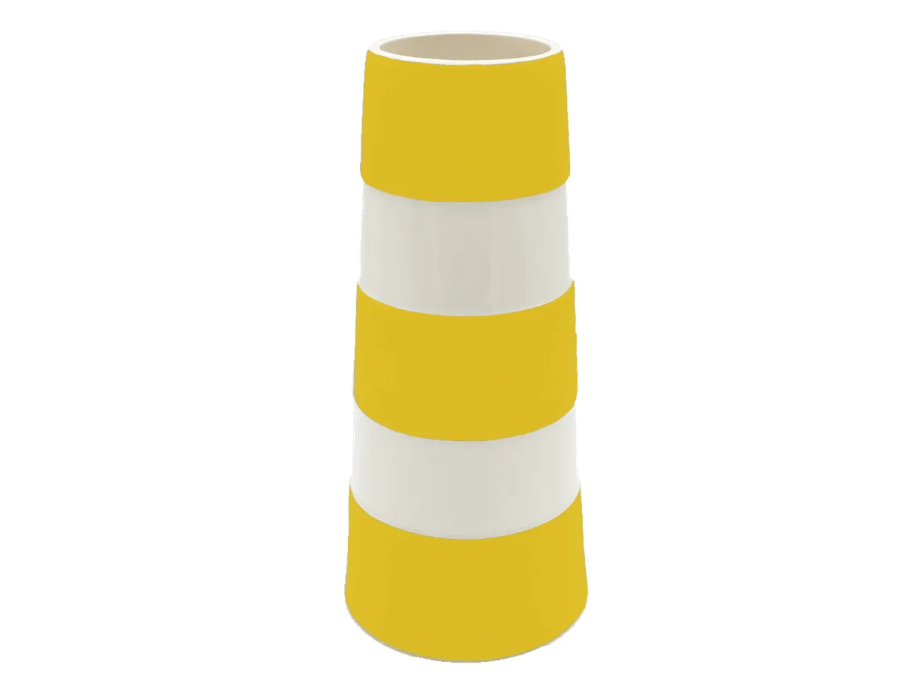 Cornishware Tall Lighthouse Yellow Vase- Vases|Kitchenware