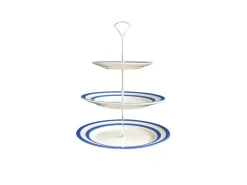 Cornishware Three-Tier Cake Stand- Serving Plates & Boards|Plates