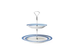 Cornishware Two-Tier Cake Stand- Serving Plates & Boards|Plates