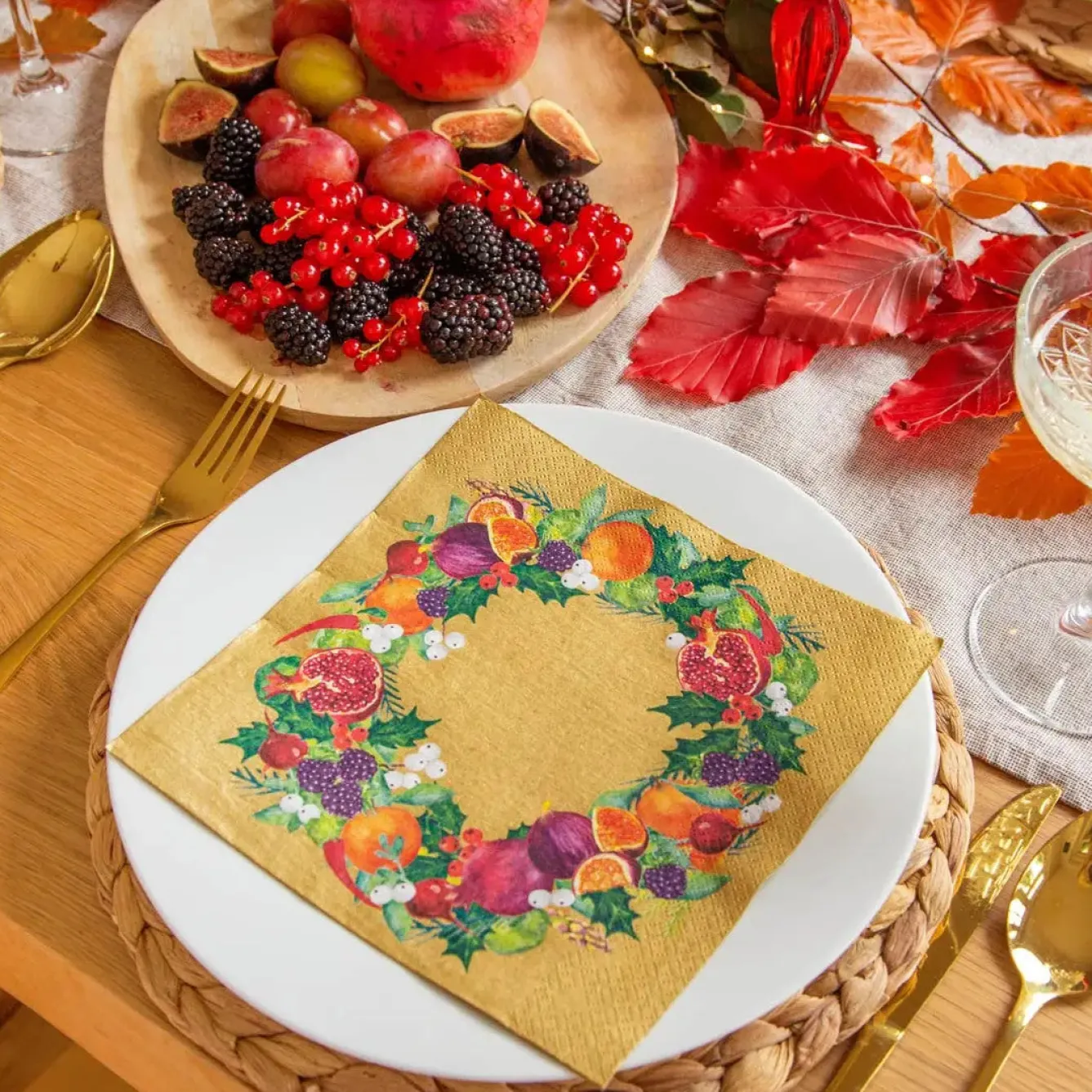 Talking Tables Cornucopia Gold Napkins - 20 pack- Picnic|Napkins