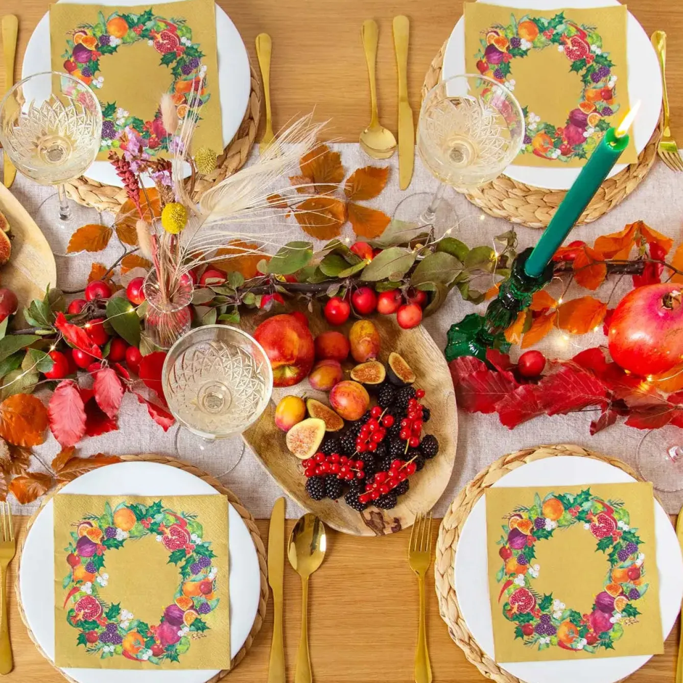 Talking Tables Cornucopia Gold Napkins - 20 pack- Picnic|Napkins