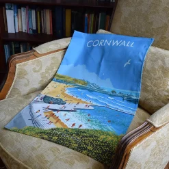 Town Towels Cornwall - Bude Sea Pool Tea Towel- Tea|Tea Towels
