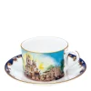 Halcyon Days Coronation at Westminster Abbey Bone China Teacup & Saucer- Royal|Royal Family