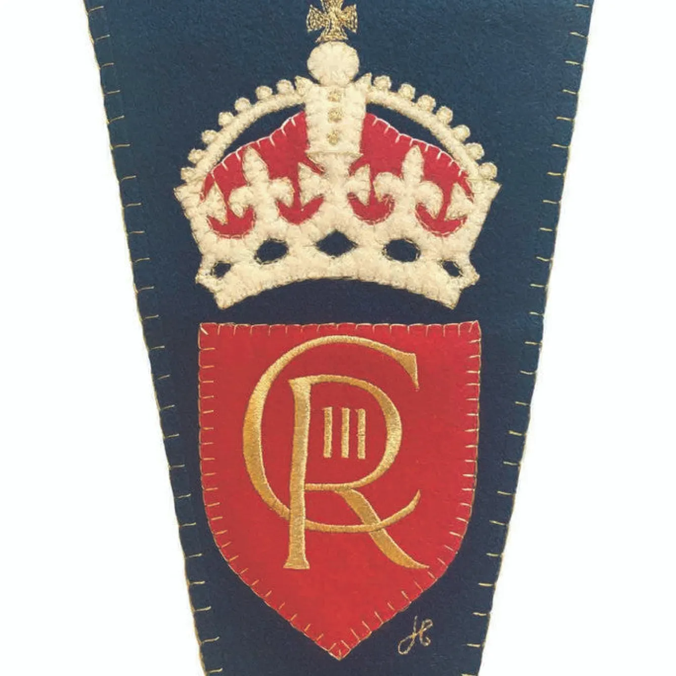 Jan Constantine Coronation Pennant Navy- Royal|Pillows & Throws