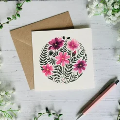 Becky Amelia Cosmos Greeting Card- Greeting Cards