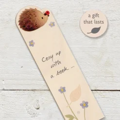 Ginger Betty Cosy Up Hedgehog Wooden Book Mark- Books