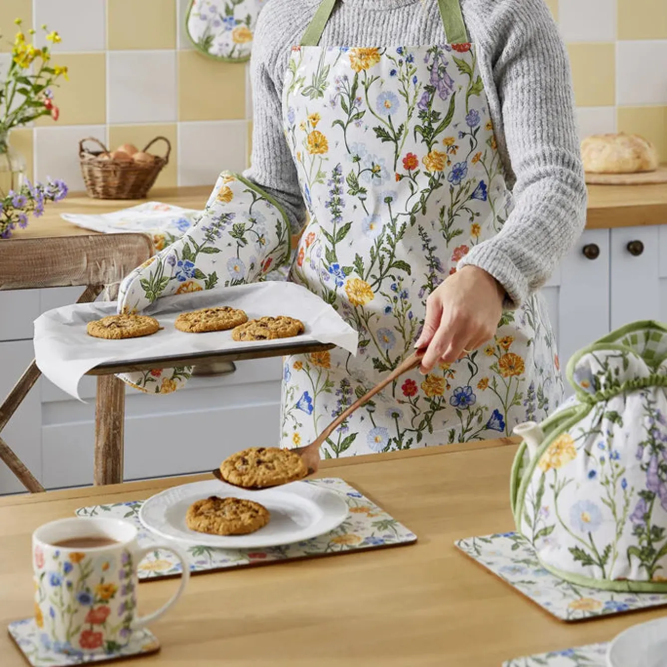 Ulster Weavers Cottage Garden Pot Mat- Pot Grabs