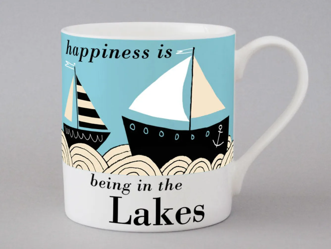 Repeat Repeat Country and Coast Lakes Boats Mug- Great Britain