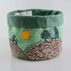 Poppy Treffry Country Life Embroidered Art Pot- Storage|Art