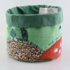 Poppy Treffry Country Life Embroidered Art Pot- Storage|Art